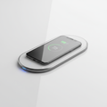 Slim wireless charging pad with smartphone on top